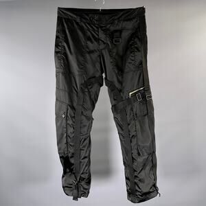 DOLCE & GABBANA Size L Black Polyester Blend Cargo Casual Pants